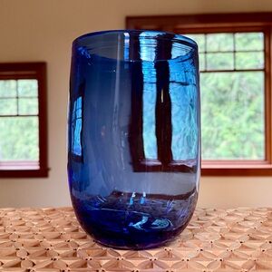 💙 WEST ELM HURRICANE GLASS CADLE HOLDER/VASE